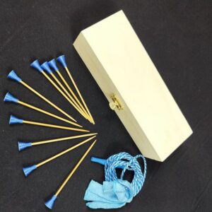 Putzwerkzeug mit Holzschachtel blau